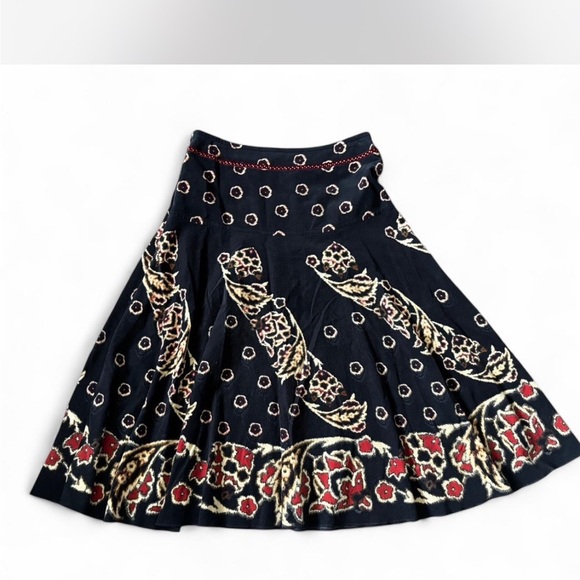 Boho Flare Skirt | Ethnic Print | High Waist | Size 6 - Picture 2 of 3